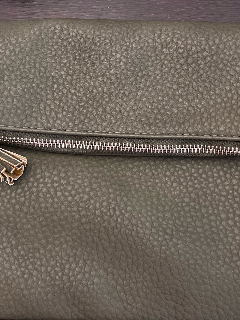 Shiraleah Olive Green Textured Leather Wristlet Clutch